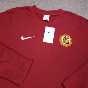 Nike Mens Crew Long Sleeve Top Shirt Thermal DV6750 Crimson Maroon Red XL Hayes